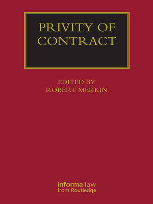 cover image of Privity of Contract
